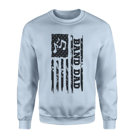 Band Dad Vertical Flag on a Sweatshirt with a Black Graphic