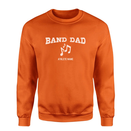 Band Dad with Musician Icon and Musician Name on a Sweatshirt with a White Graphic