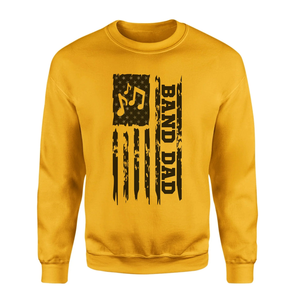 Band Dad Vertical Flag on a Sweatshirt with a Black Graphic