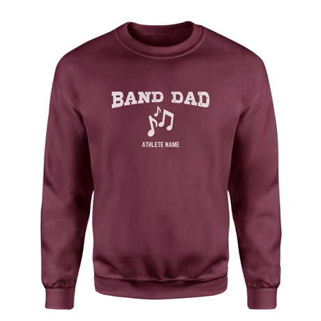 Band Dad with Musician Icon and Musician Name on a Sweatshirt with a White Graphic