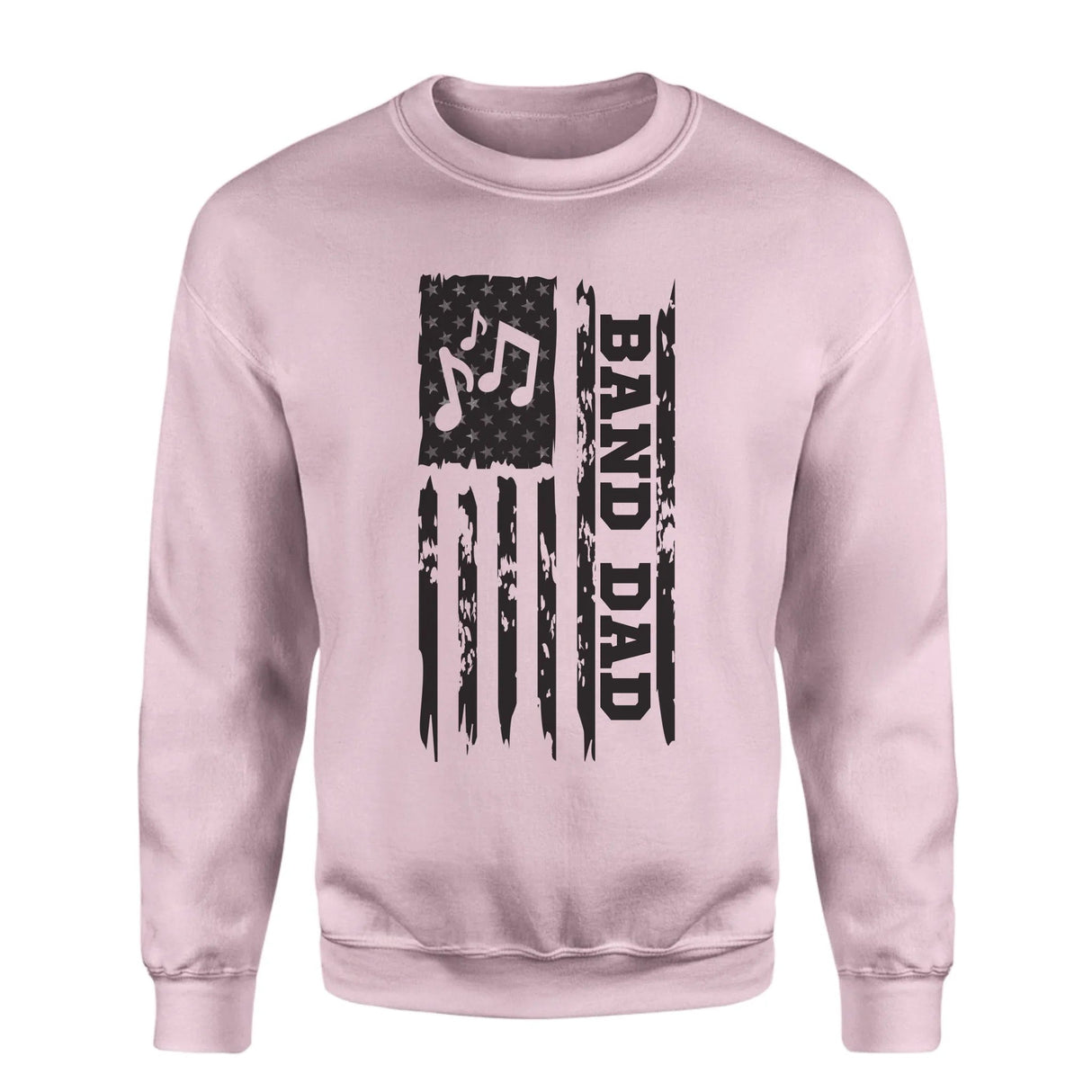 Band Dad Vertical Flag on a Sweatshirt with a Black Graphic