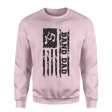 Band Dad Vertical Flag on a Sweatshirt with a Black Graphic
