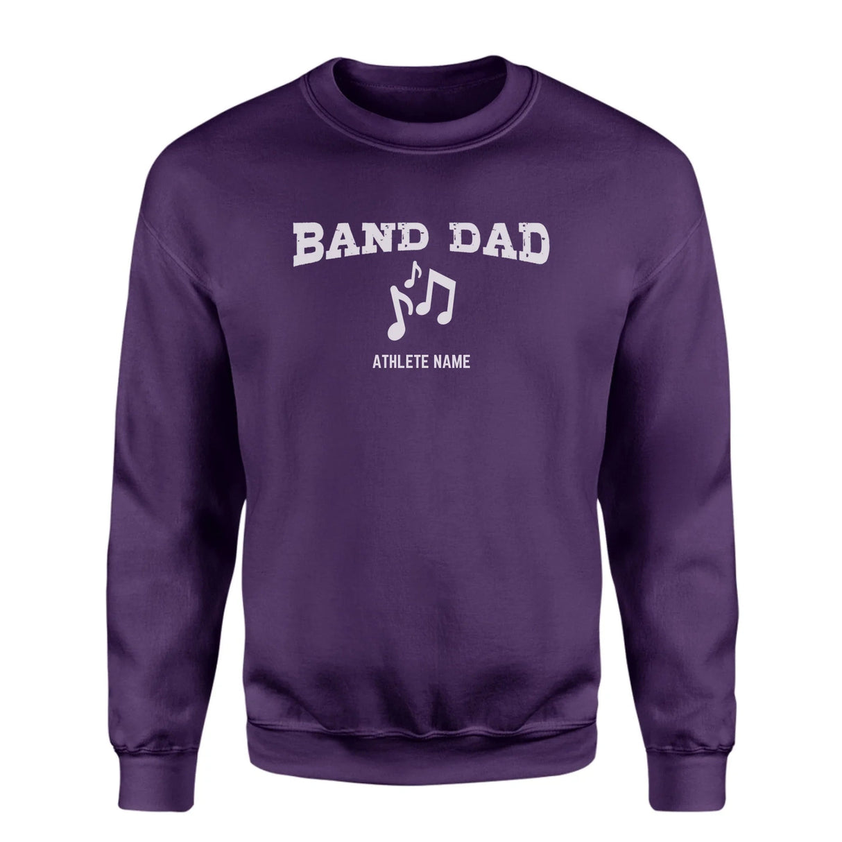 Band Dad with Musician Icon and Musician Name on a Sweatshirt with a White Graphic