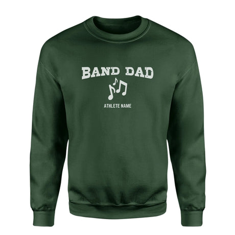 Band Dad with Musician Icon and Musician Name on a Sweatshirt with a White Graphic