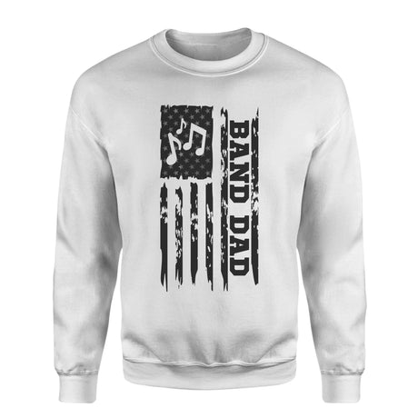 Band Dad Vertical Flag on a Sweatshirt with a Black Graphic