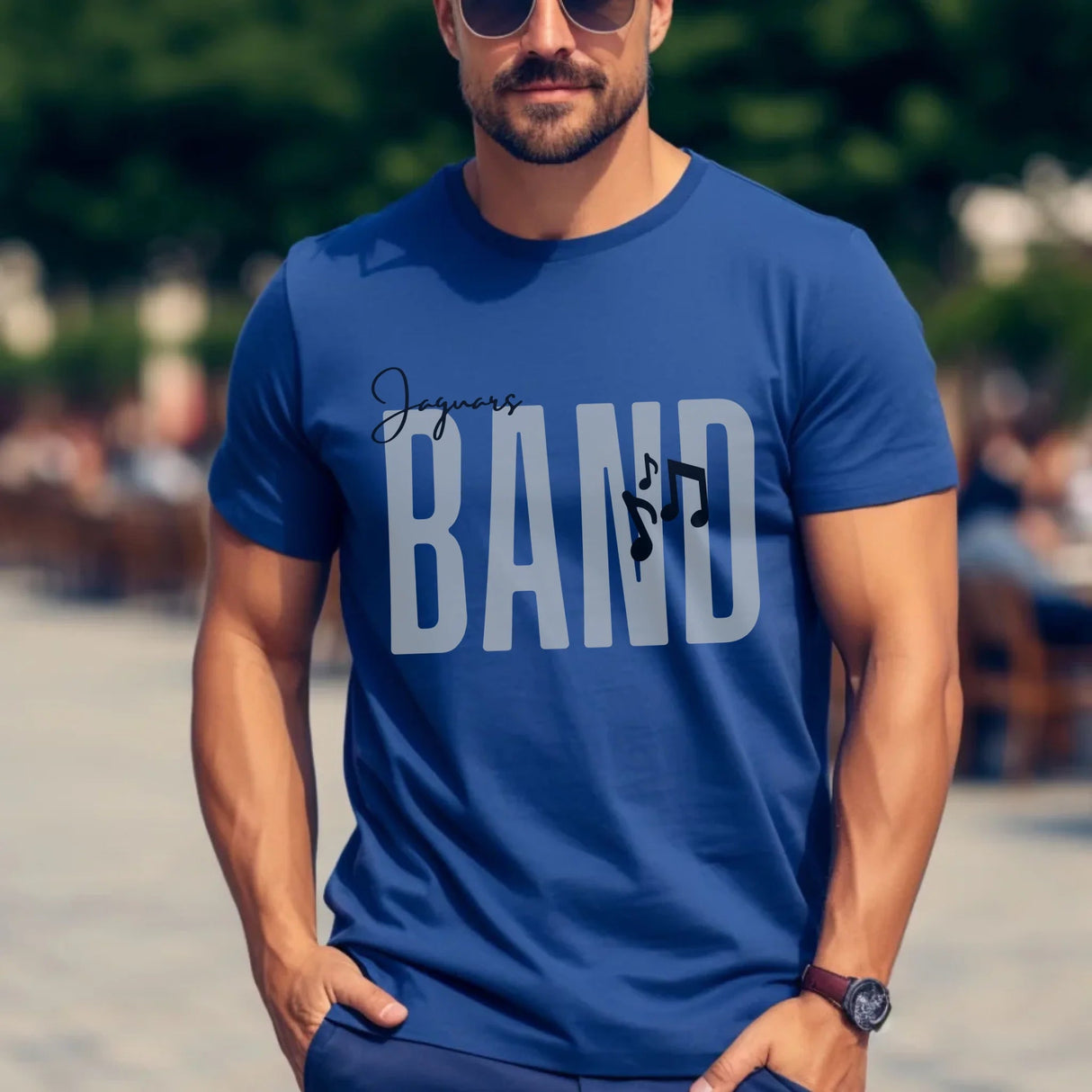 Personalized Band Shirt With Modern Bold Design on a Unisex T-Shirt
