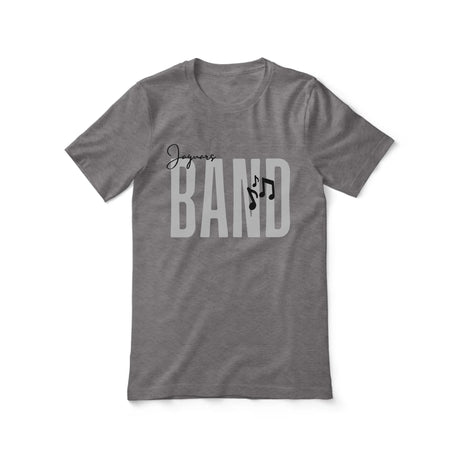 Personalized Band Shirt With Modern Bold Design on a Unisex T-Shirt