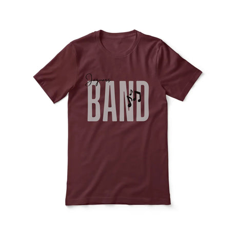 Personalized Band Shirt With Modern Bold Design on a Unisex T-Shirt