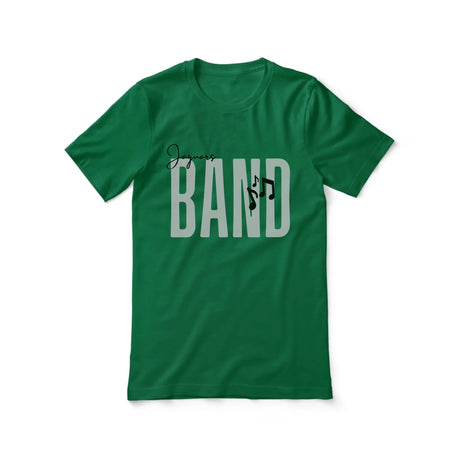 Personalized Band Shirt With Modern Bold Design on a Unisex T-Shirt