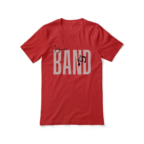 Personalized Band Shirt With Modern Bold Design on a Unisex T-Shirt