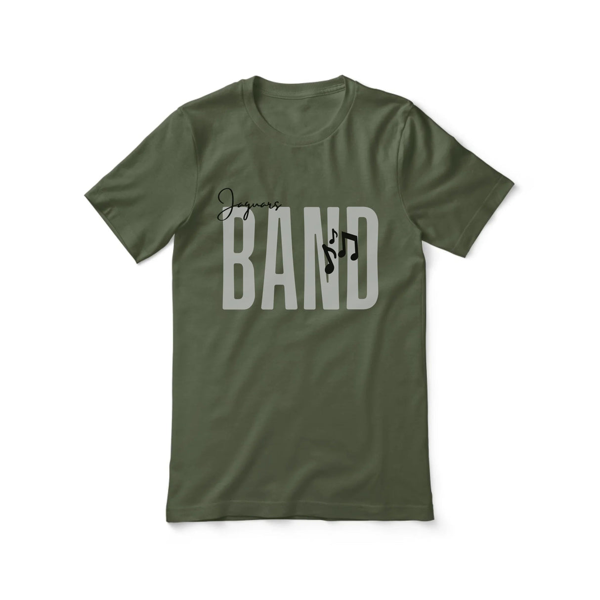 Personalized Band Shirt With Modern Bold Design on a Unisex T-Shirt