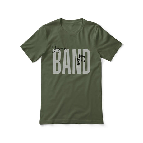 Personalized Band Shirt With Modern Bold Design on a Unisex T-Shirt