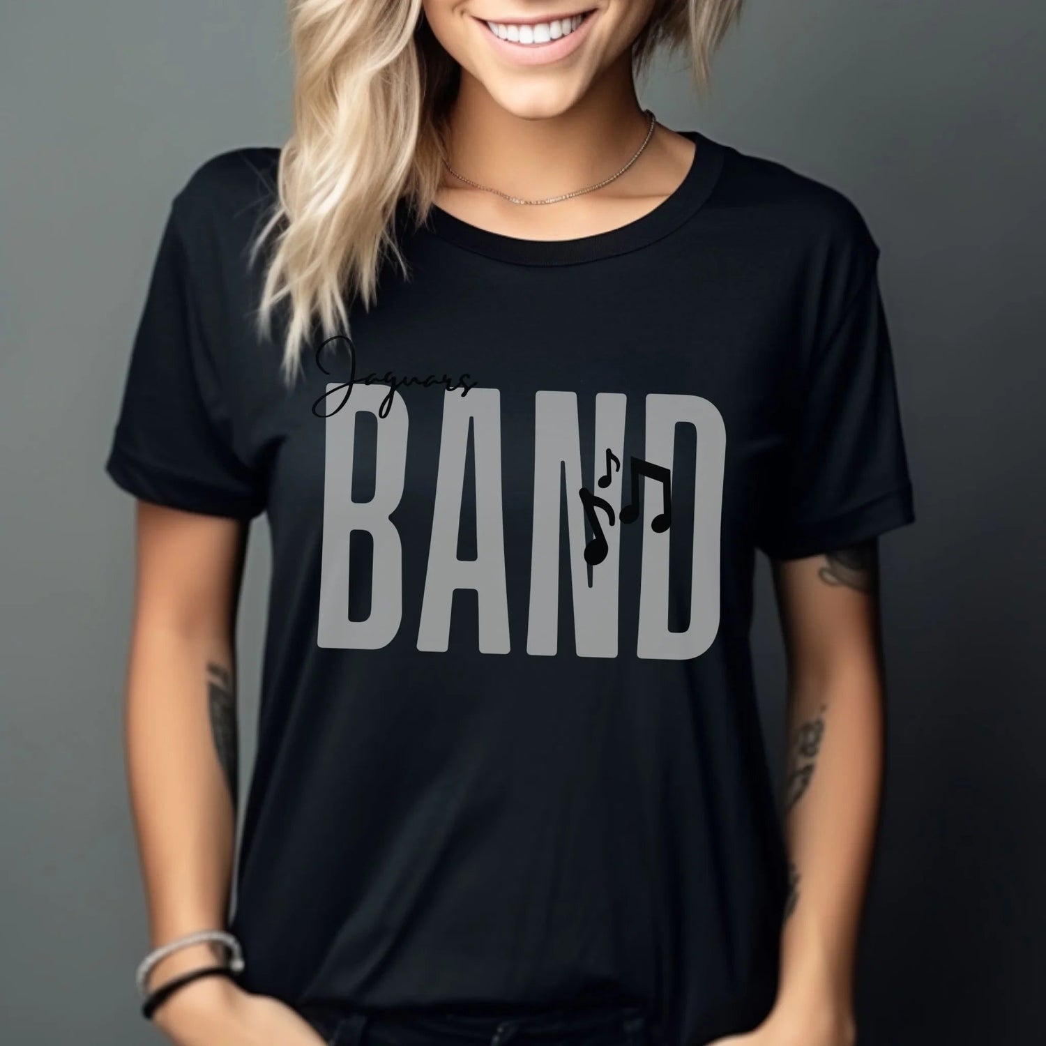 Personalized Band Shirt With Modern Bold Design on a Unisex T-Shirt