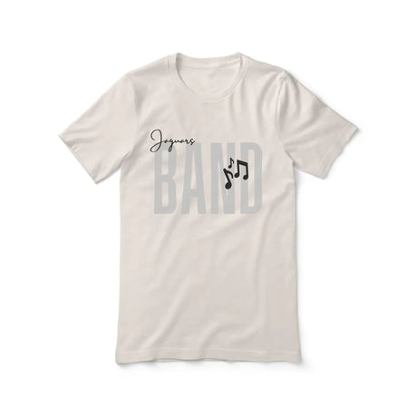 Personalized Band Shirt With Modern Bold Design on a Unisex T-Shirt