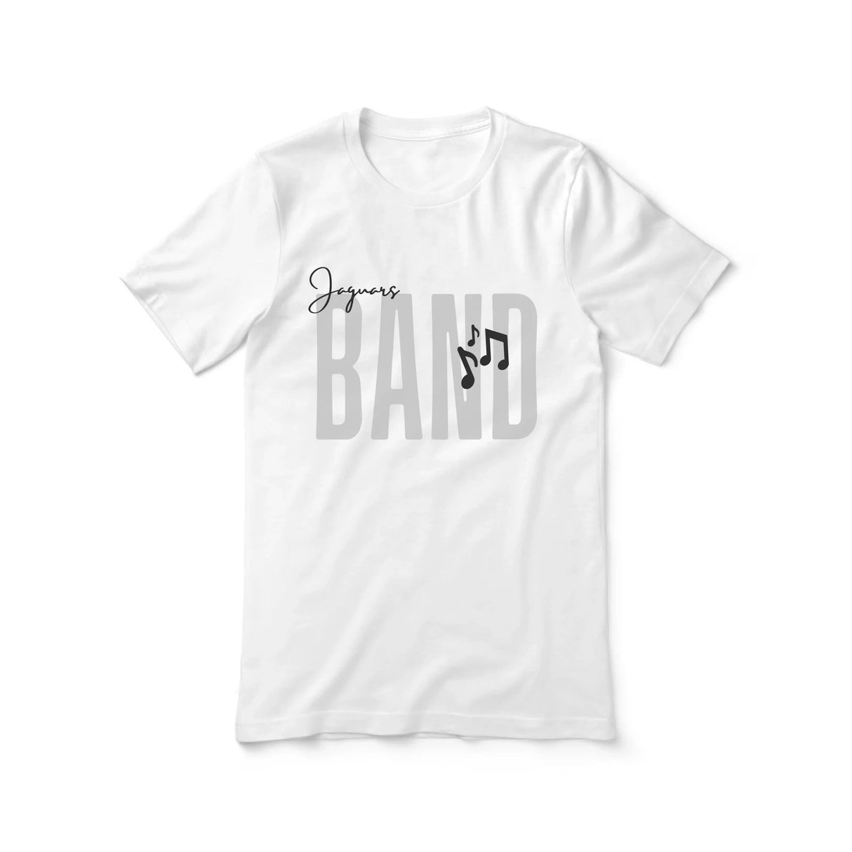 Personalized Band Shirt With Modern Bold Design on a Unisex T-Shirt