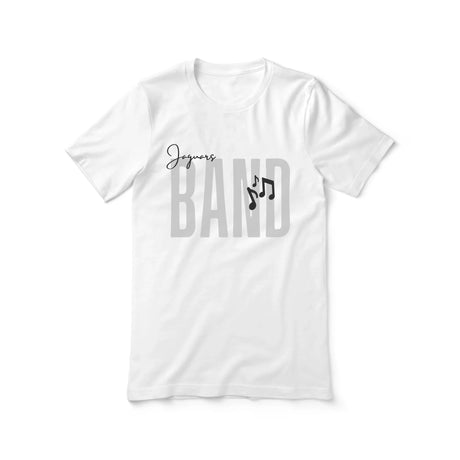 Personalized Band Shirt With Modern Bold Design on a Unisex T-Shirt