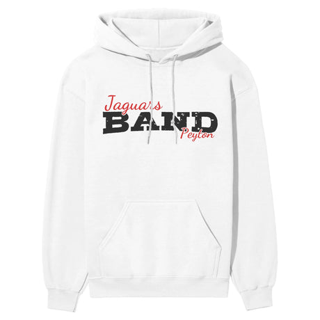 Custom Band Mascot and Musician Name on a Hoodie with a Black Graphic