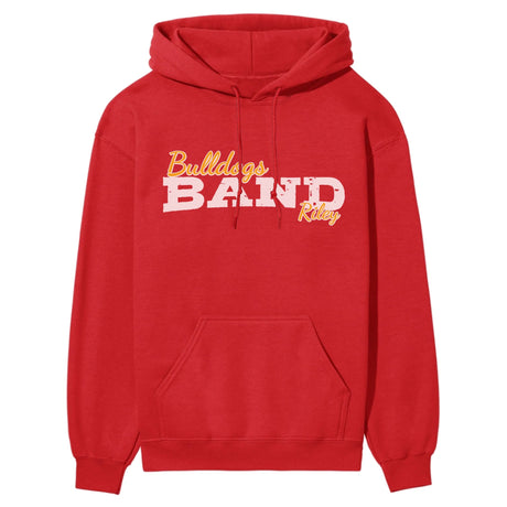 Custom Band Mascot and Musician Name on a Hoodie with a White Graphic