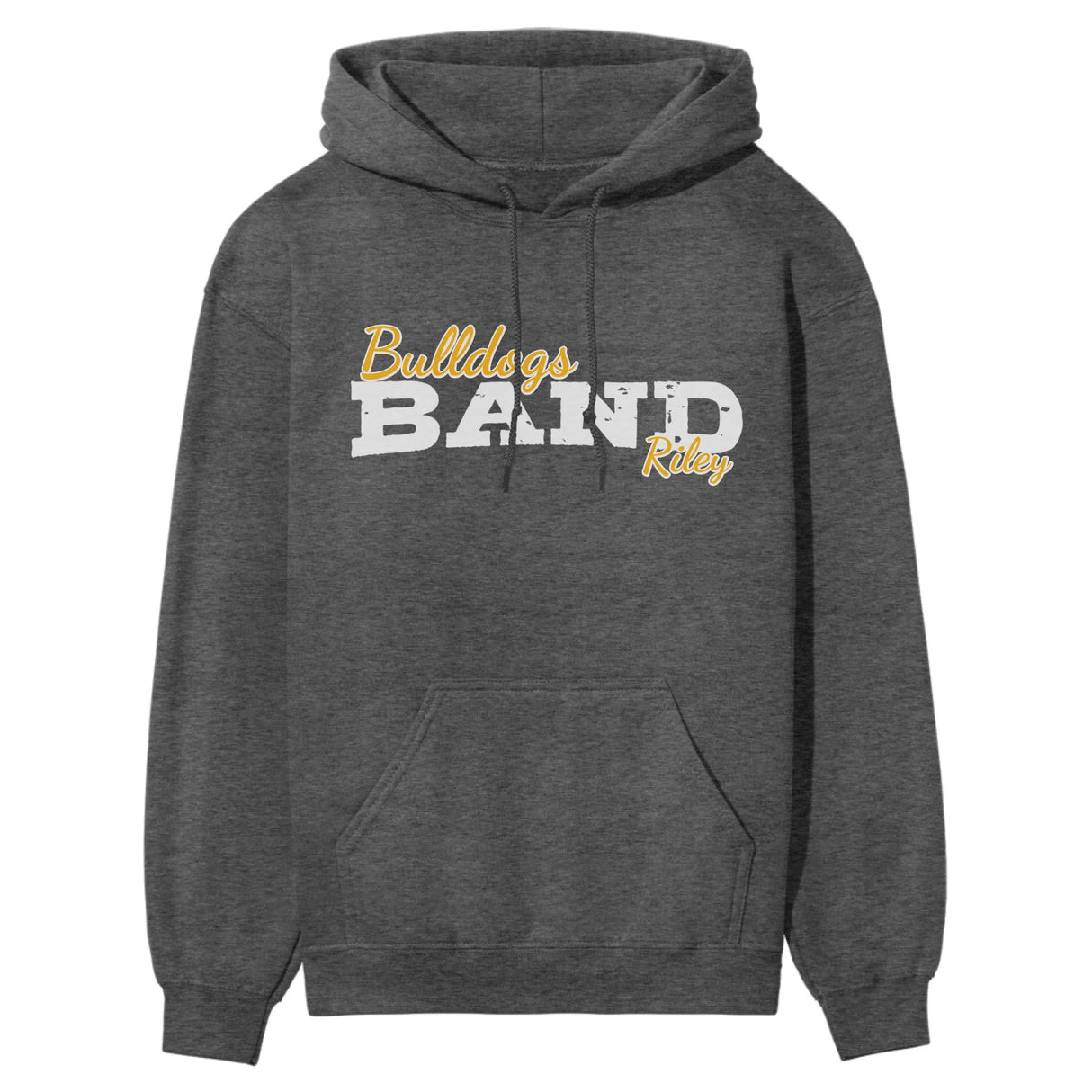 Custom Band Mascot and Musician Name on a Hoodie with a White Graphic