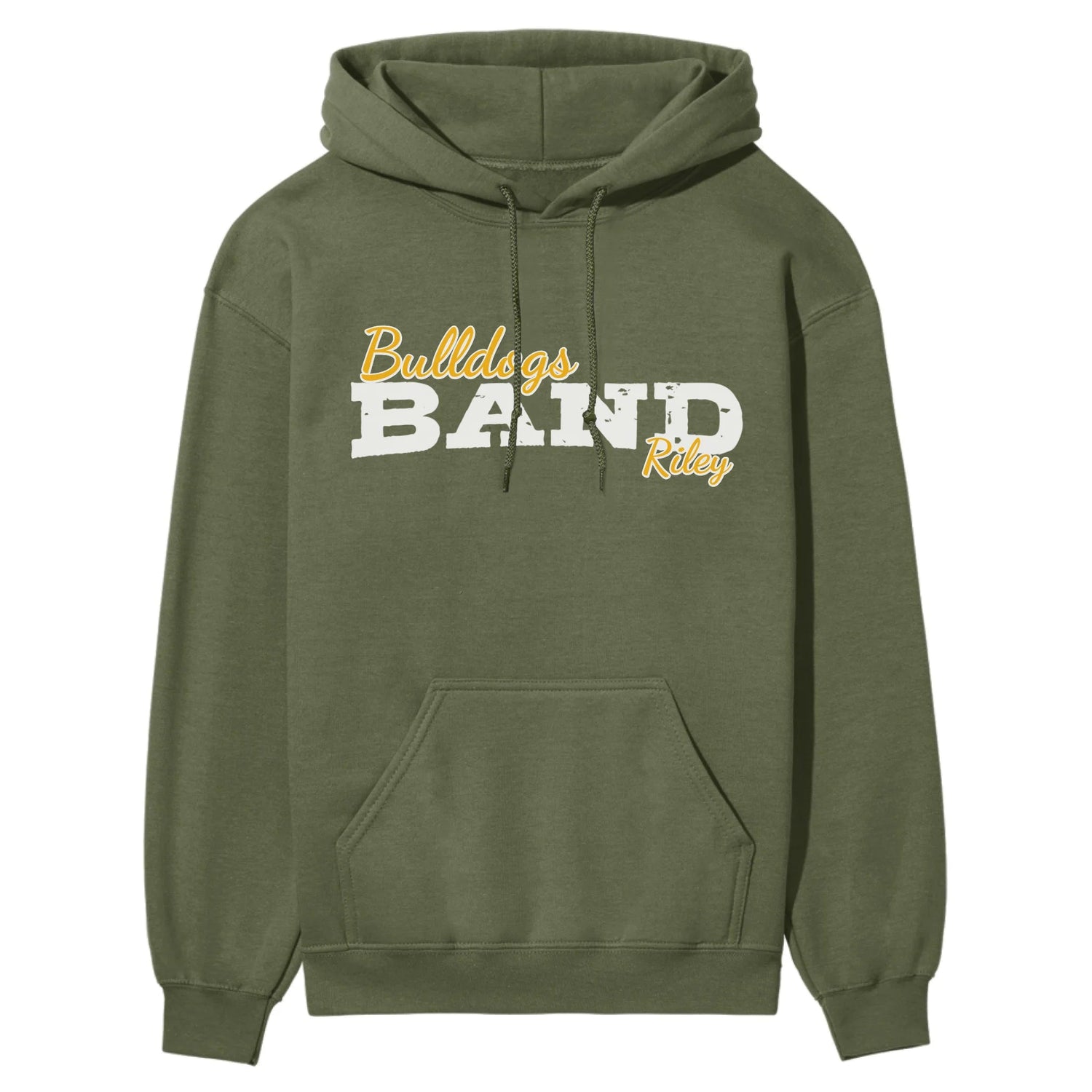 Custom Band Mascot and Musician Name on a Hoodie with a White Graphic