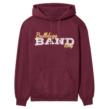 Custom Band Mascot and Musician Name on a Hoodie with a White Graphic