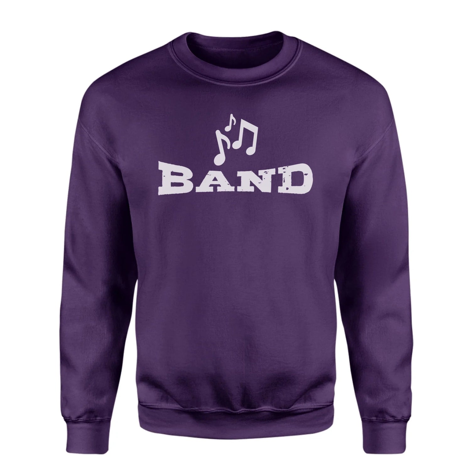 Basic Band with Musician Icon on a Sweatshirt with a White Graphic