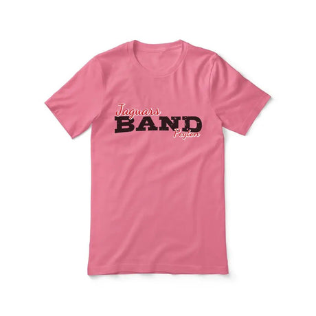 Custom Band Mascot and Musician Name on a Unisex T-Shirt with a Black Graphic