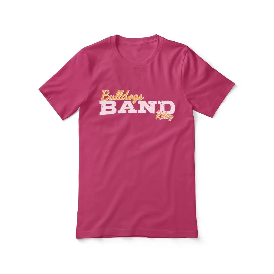 Custom Band Mascot and Musician Name on a Unisex T-Shirt with a White Graphic