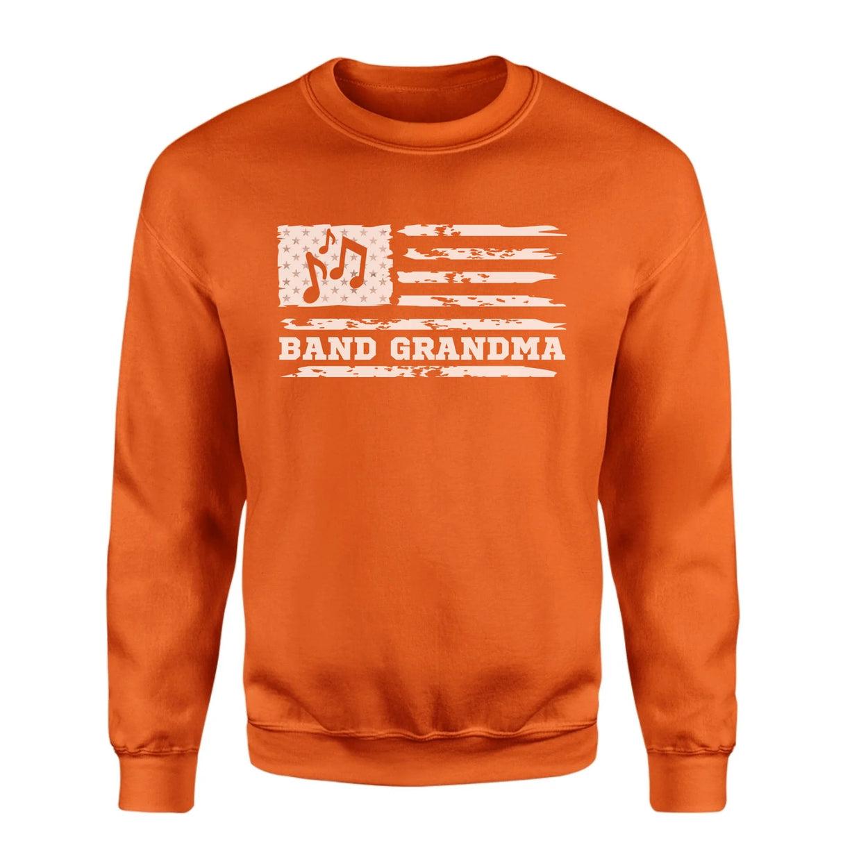 Band Grandma Horizontal Flag on a Sweatshirt with a White Graphic