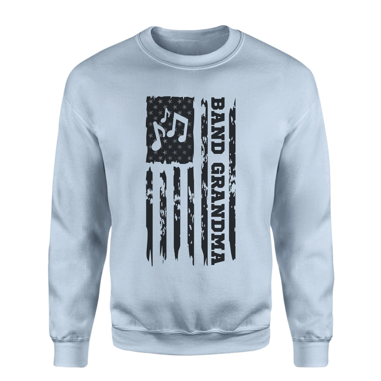 Band Grandma Vertical Flag on a Sweatshirt with a Black Graphic