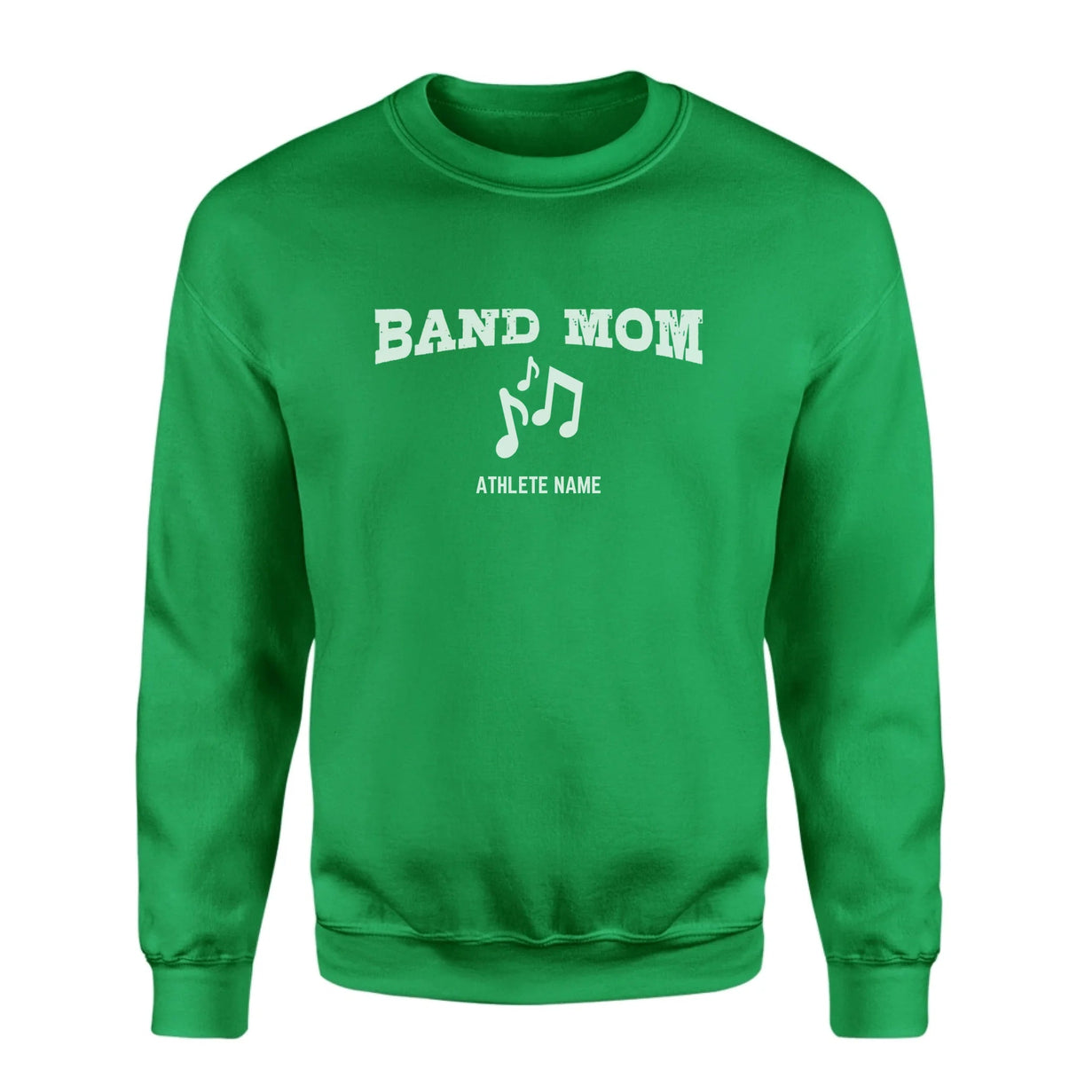 Band Mom with Musician Icon and Musician Name on a Sweatshirt with a White Graphic