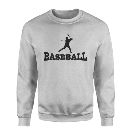 Basic Baseball with Baseball Player Icon on a Sweatshirt with a Black Graphic