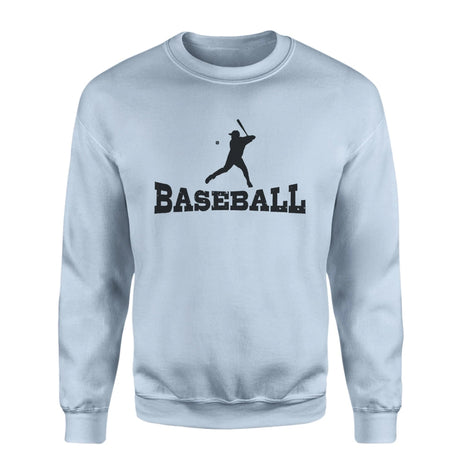 Basic Baseball with Baseball Player Icon on a Sweatshirt with a Black Graphic