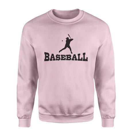 Basic Baseball with Baseball Player Icon on a Sweatshirt with a Black Graphic