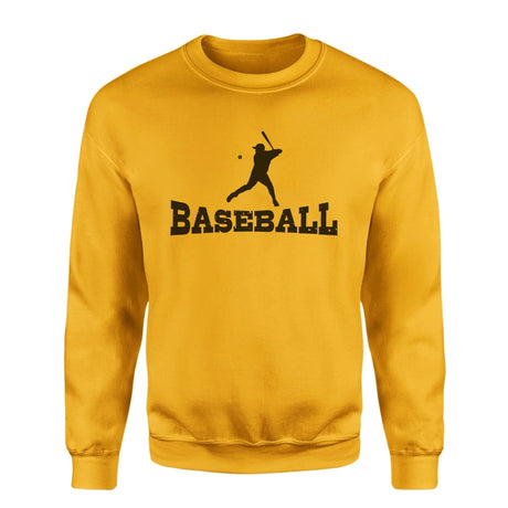 Basic Baseball with Baseball Player Icon on a Sweatshirt with a Black Graphic