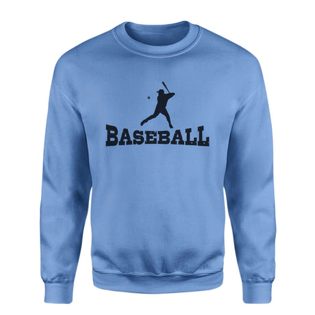 Basic Baseball with Baseball Player Icon on a Sweatshirt with a Black Graphic