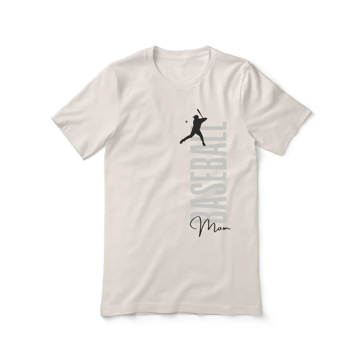 Personalized Baseball Mom Shirt With Mascot, Icon, and Baseball Player Name on a Unisex T-Shirt