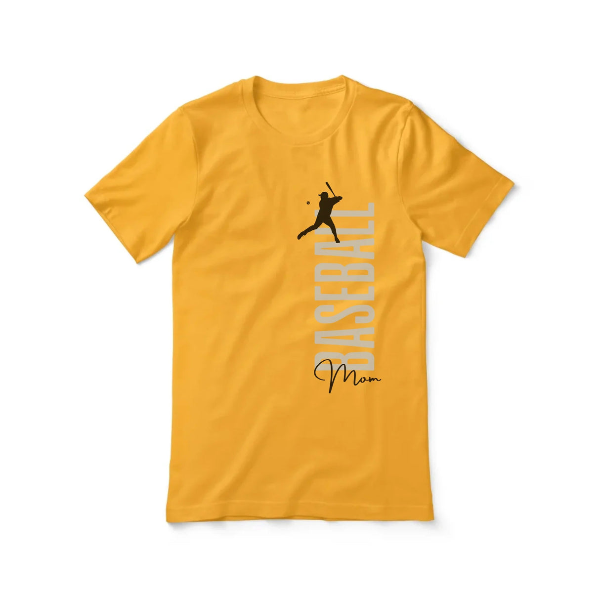 Personalized Baseball Mom Shirt With Mascot, Icon, and Baseball Player Name on a Unisex T-Shirt