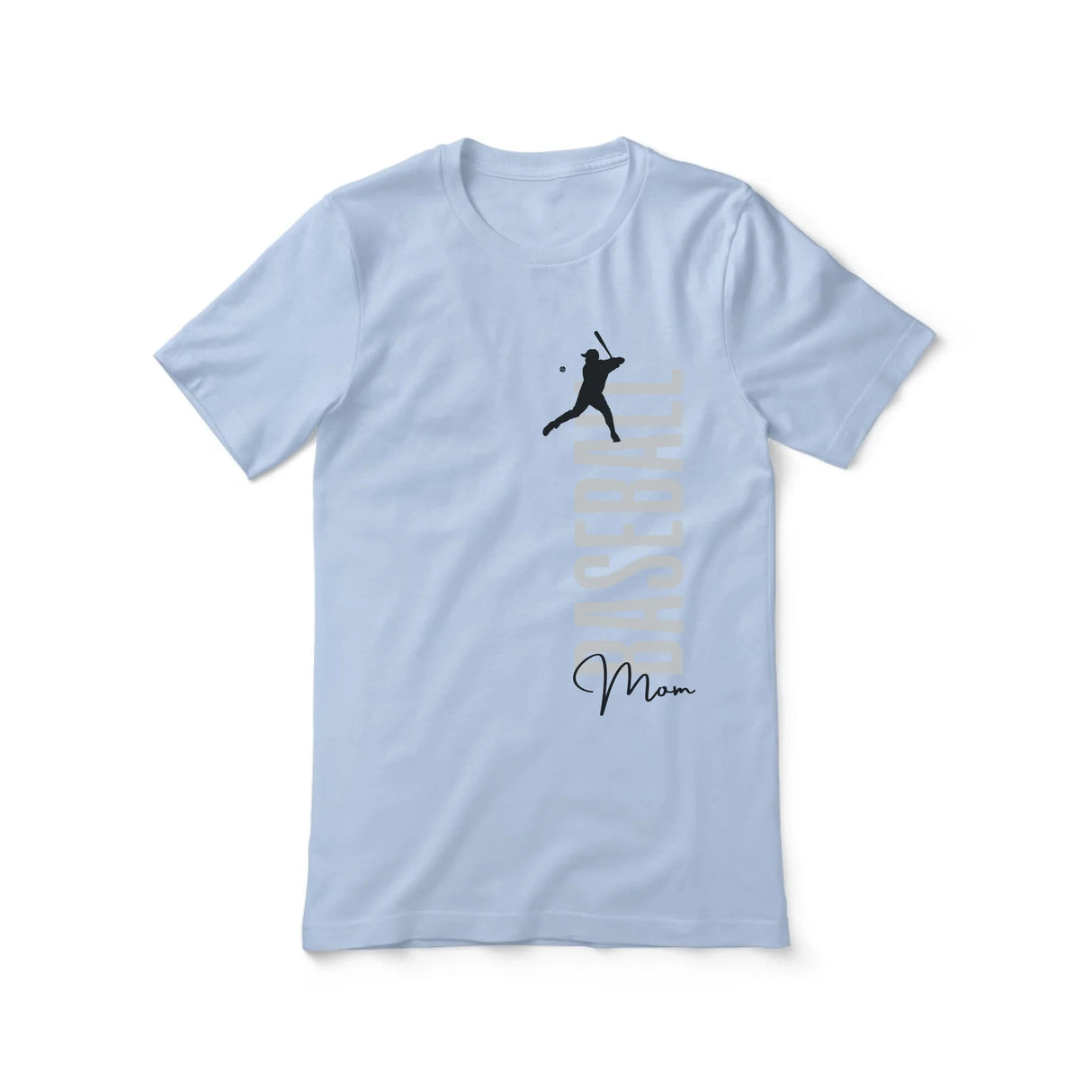 Personalized Baseball Mom Shirt With Mascot, Icon, and Baseball Player Name on a Unisex T-Shirt