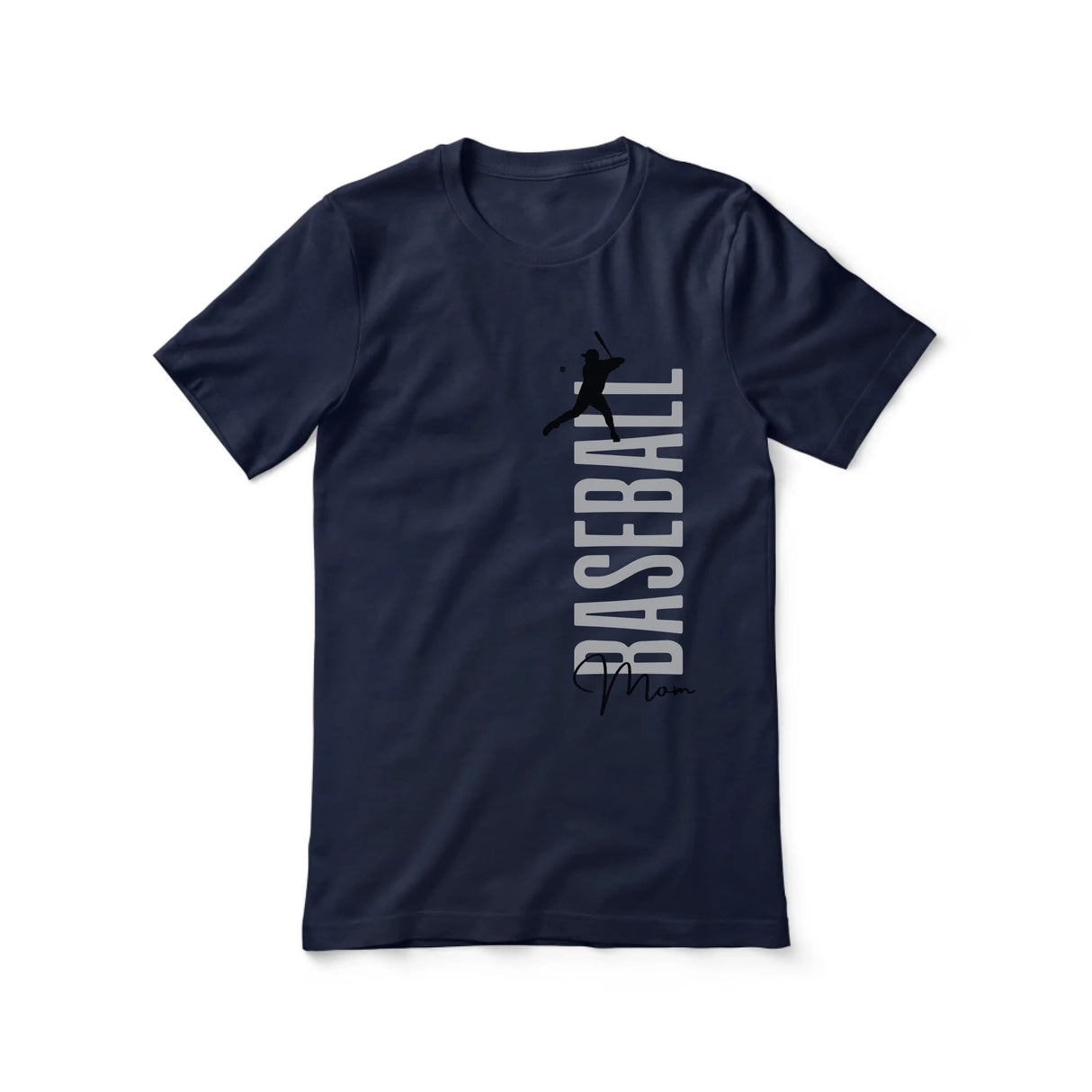 Personalized Baseball Mom Shirt With Mascot, Icon, and Baseball Player Name on a Unisex T-Shirt