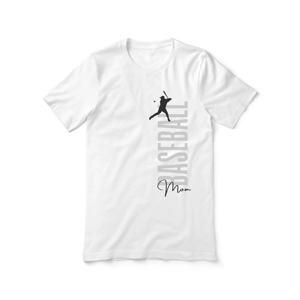 Personalized Baseball Mom Shirt With Mascot, Icon, and Baseball Player Name on a Unisex T-Shirt