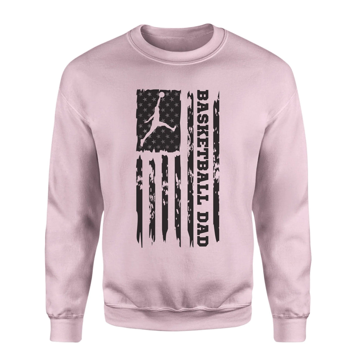 Basketball Dad Vertical Flag on a Sweatshirt with a Black Graphic
