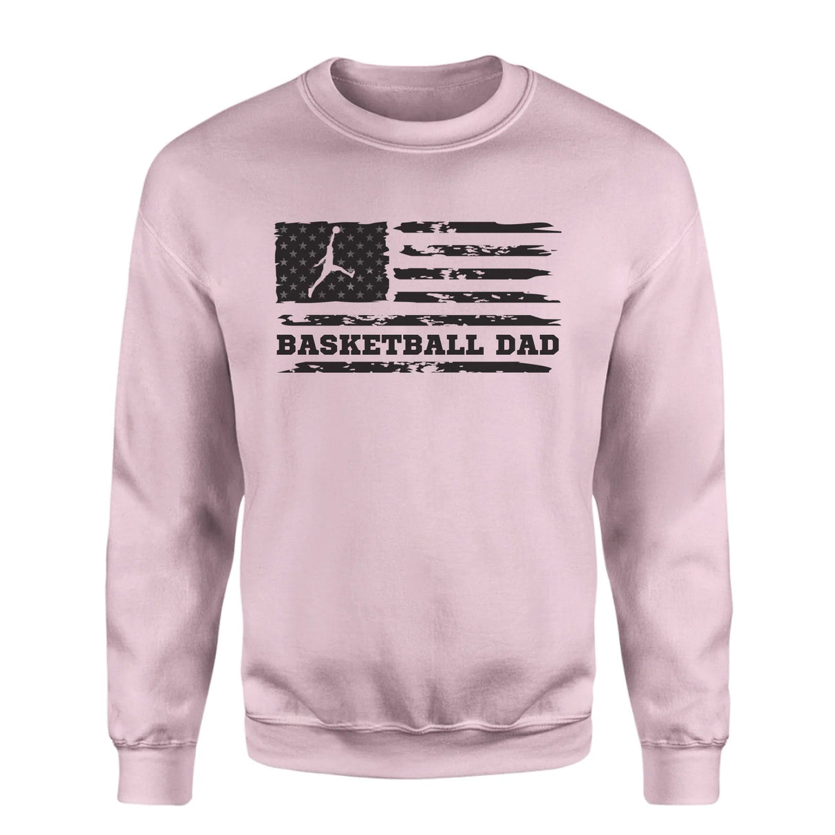 Basketball Dad Horizontal Flag on a Sweatshirt with a Black Graphic