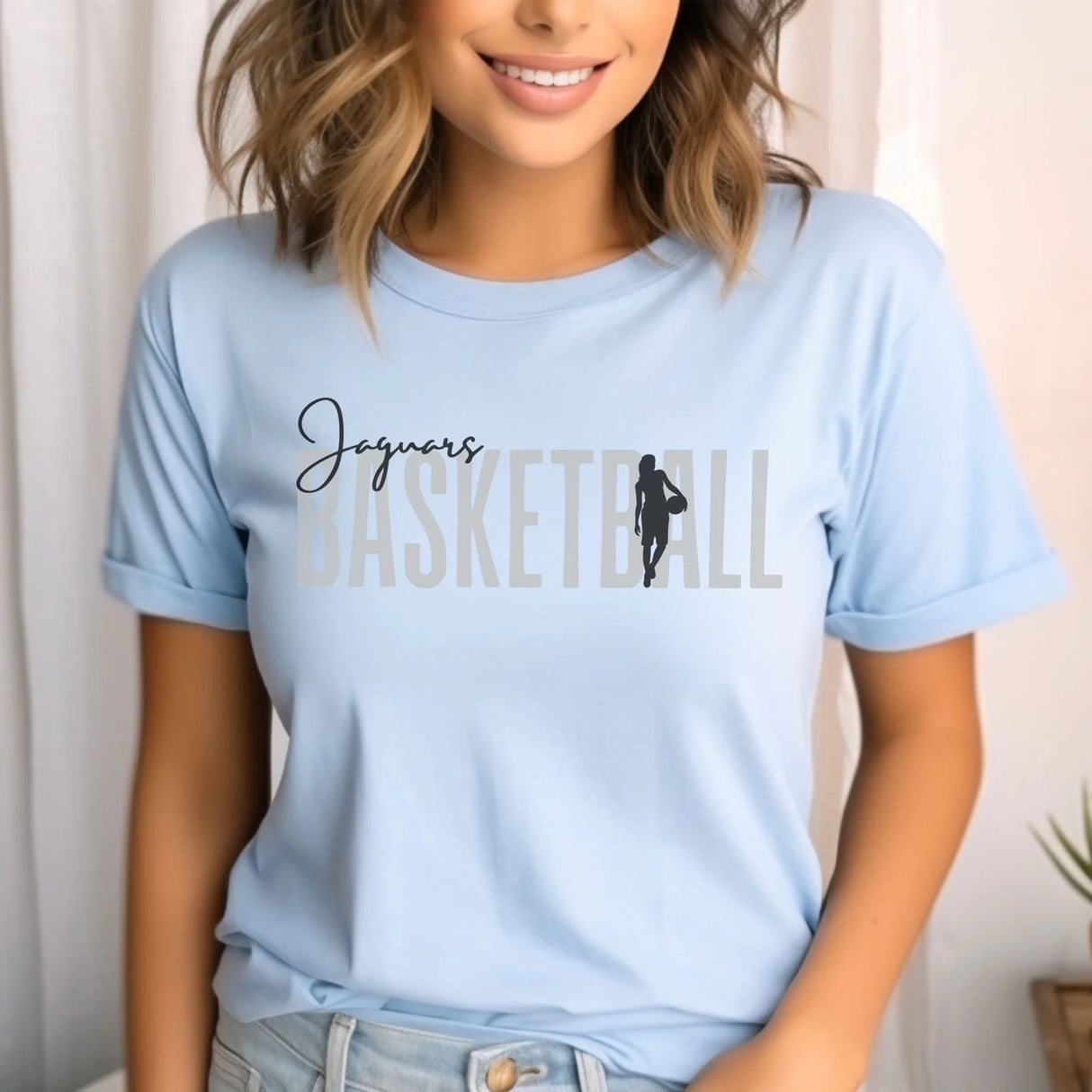 Personalized Basketball Shirt With Modern Bold Design on a Unisex T-Shirt