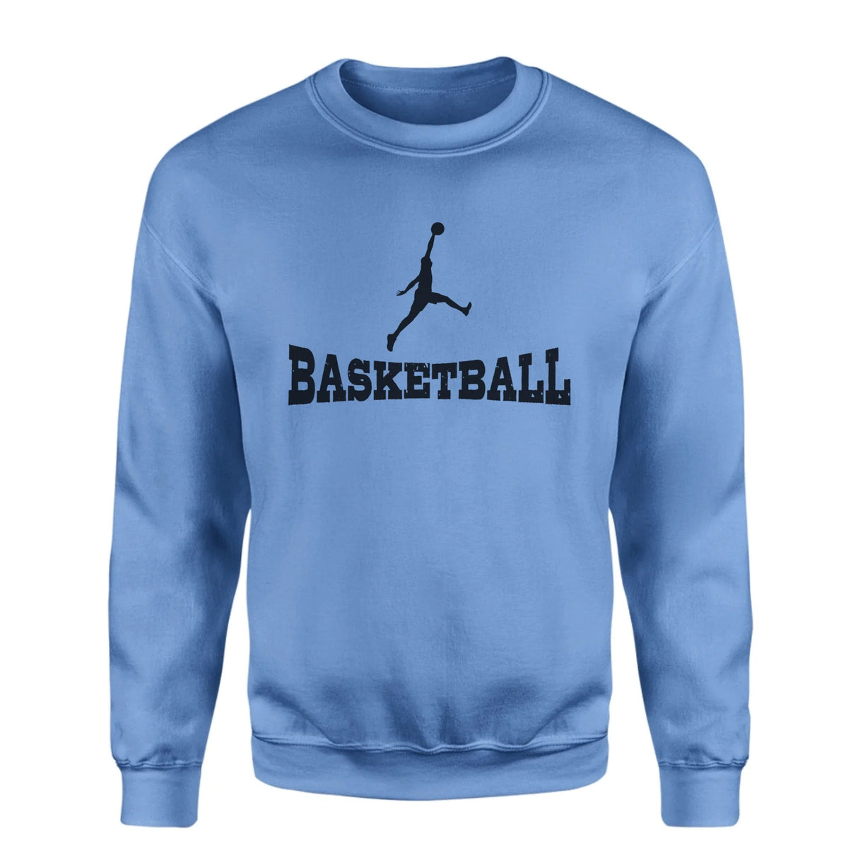 Basic Basketball with Basketball Player Icon on a Sweatshirt with a Black Graphic