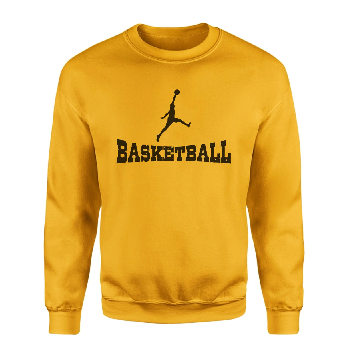Basic Basketball with Basketball Player Icon on a Sweatshirt with a Black Graphic