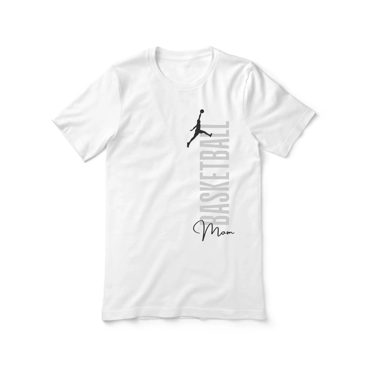 Personalized Basketball Mom Shirt With Mascot, Icon, and Basketball Player Name on a Unisex T-Shirt