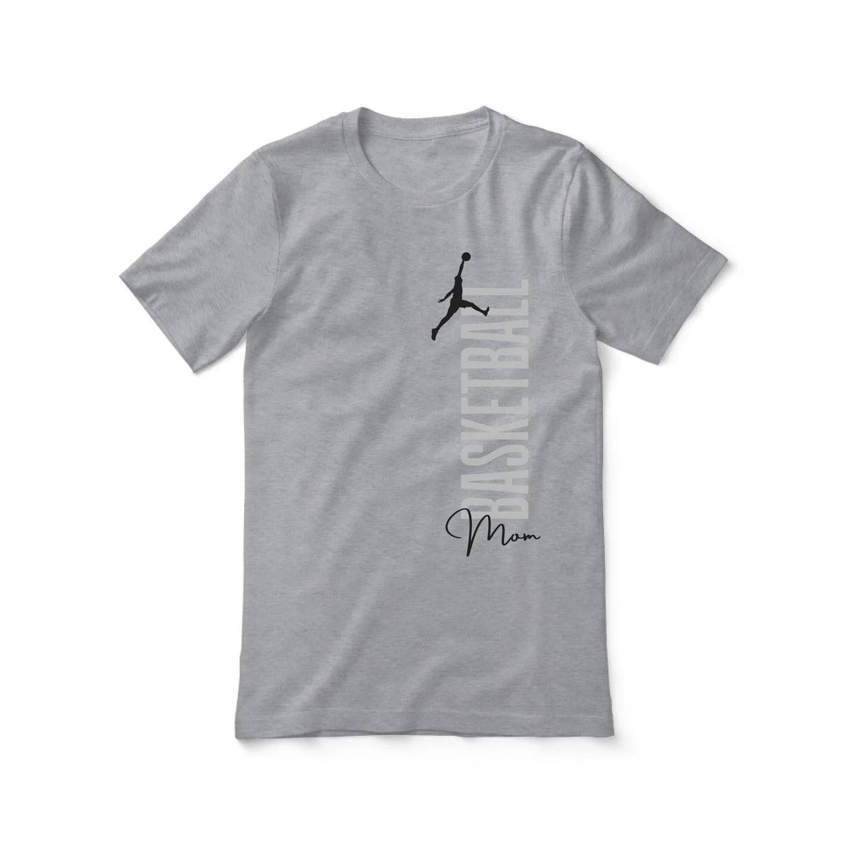 Personalized Basketball Mom Shirt With Mascot, Icon, and Basketball Player Name on a Unisex T-Shirt