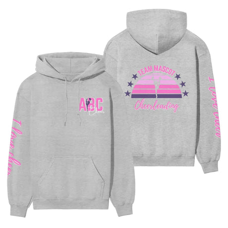 Retro Sunset Cheerleader on a Hoodie