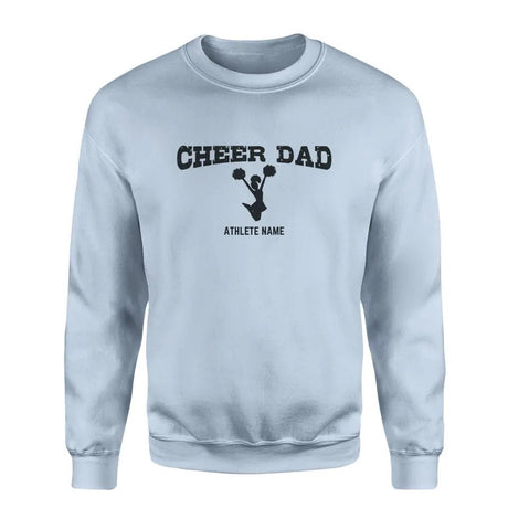 Cheer Dad with Cheerleader Icon and Cheerleader Name on a Sweatshirt with a Black Graphic